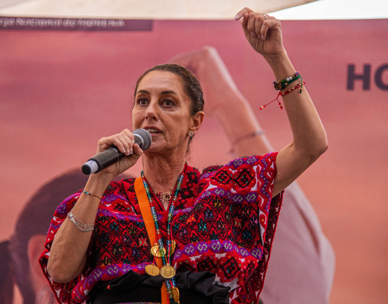 Claudia Sheinbaum es la favorita a ganar las elecciones presidenciales del próximo 2 de junio en México. EFE/Carlos López