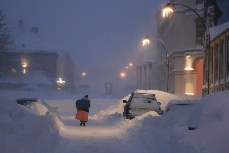La tormenta en Kristiansand, Noruega, el 3 de enero de  2024.