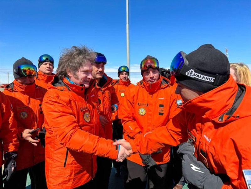 Javier Milei en la Antártida
