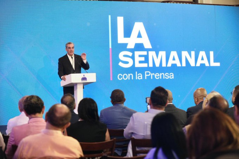 Presidente Luis Abinader hizo el anuncio en "La Semanal con la Prensa.