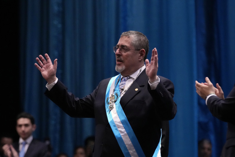 El presidente entrante de Guatemala, Bernardo Arévalo