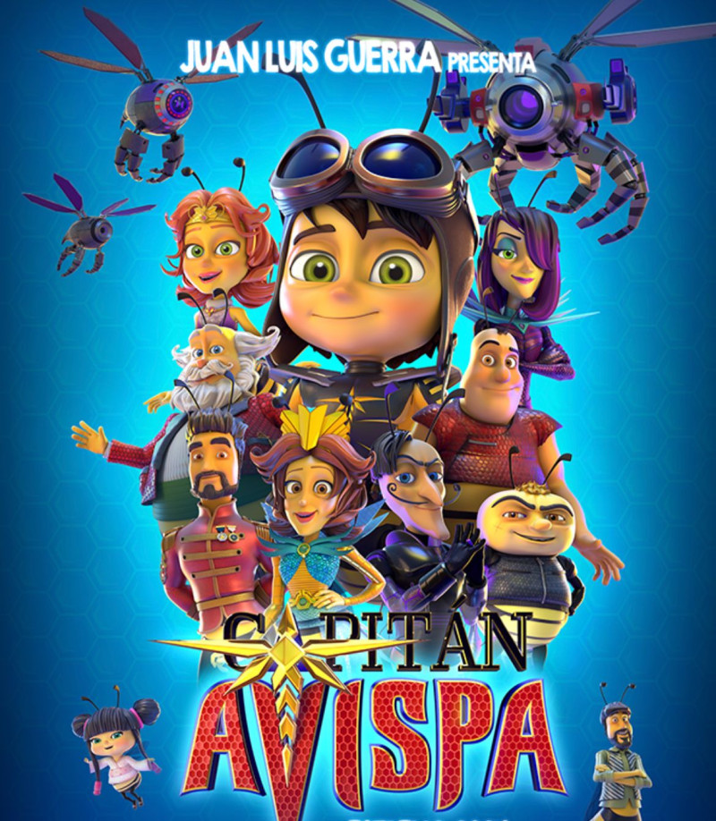 "Capitán Avispa" contará con las voces de importantes figuras reconocidas a nivel mundial como Luis Fonsi, Joy Huerta, Amelia Vega, Juanes, entre otros.