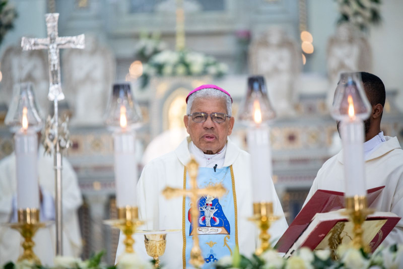 El arzobispo de Santo Domingo, Francisco Ozoria, habló durante la eucaristía por el Día de la Virgen de la Altagracia.