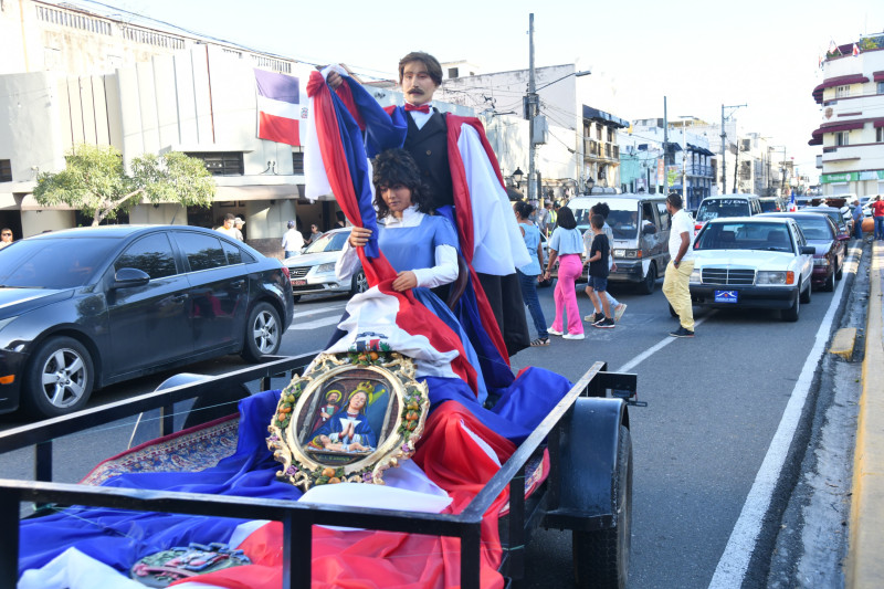 El desfile fue con ocasión del natalicio de Duarte y del Mes de la Patria.