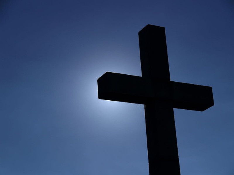 Fotografía muestra cruz de Jesucristo, el hijo de Dios.