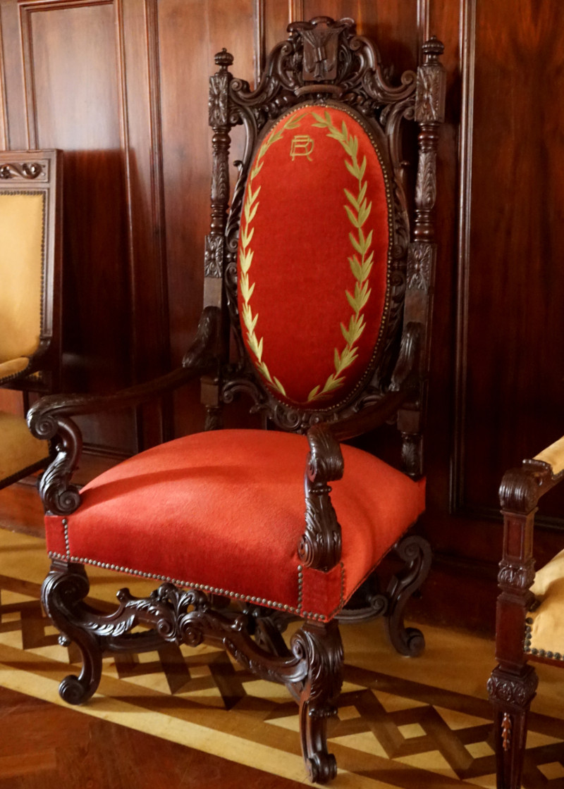 Una de las sillas presidenciales de la sede del Poder Ejecutivo.