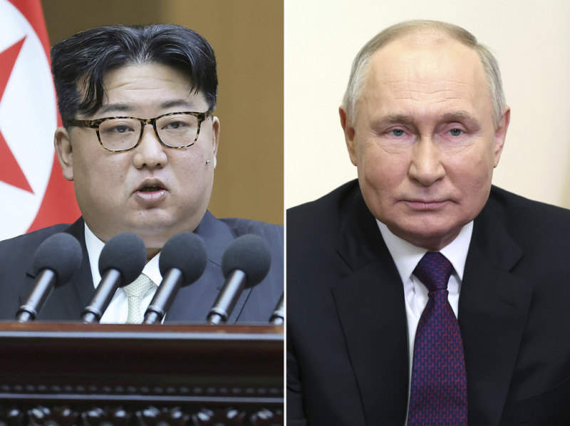 Kim Jong U y Vladimir Putin