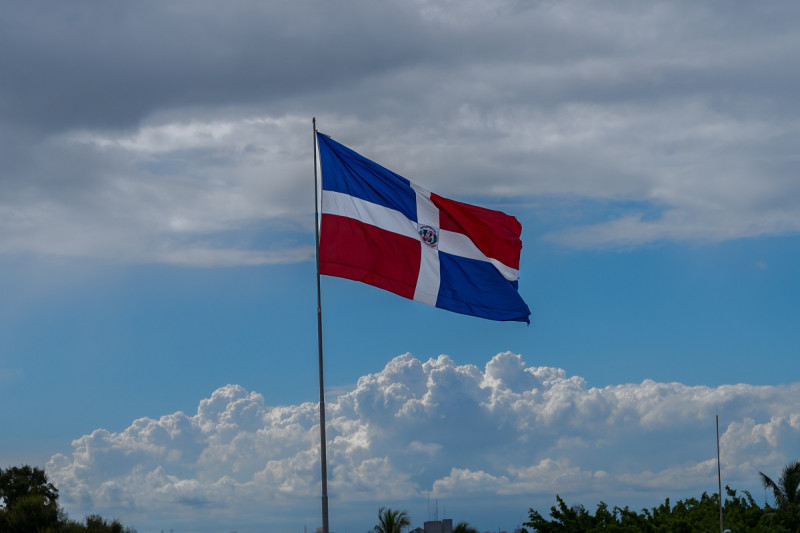 Bandera de la República Dominicana.