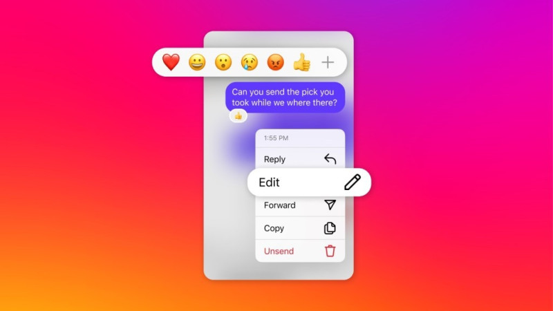 Función para editar mensajes directos de Instagram.