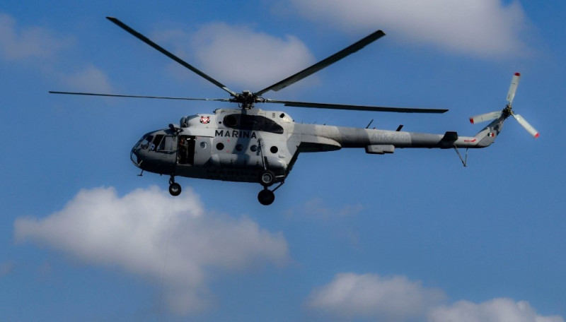 Un helicóptero de la Marina de México SEMAR