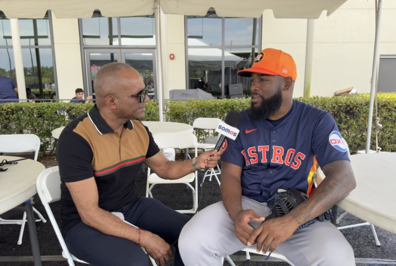 Wander Suero está buscando ganarse un puesto con los Astros de Houston.