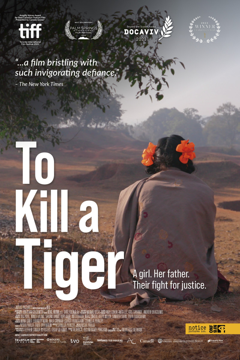 Póster promocional del documental "To Kill a Tiger"