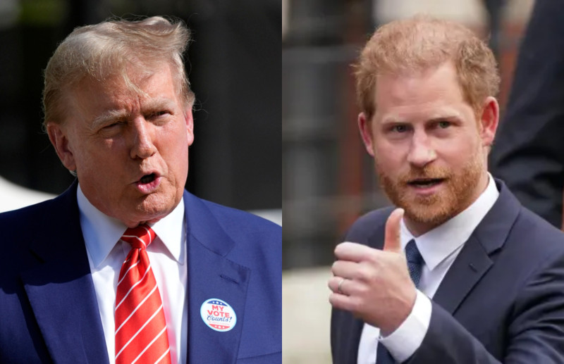 Donald Trump y el prínxipe Harry de Inglaterra