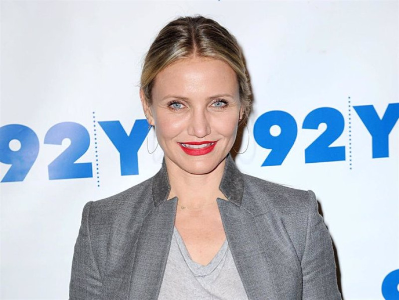 Cameron Diaz llega para su 92Y In Conversation with Rachael Ray el 5 de abril de 2016 en Nueva York. Díaz y su esposo, el músico Benji Madden, dicen que están “bendecidos y agradecidos” de haber dado la bienvenida a un bebé, el cardenal Madden, a su familia.