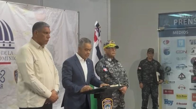 Ministro de la presidencia, Joel Santos y de Interior y Policía Jesús Vasquez