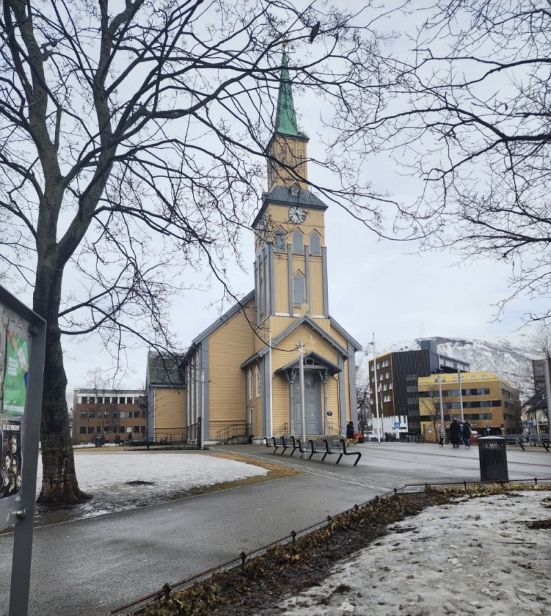 La iglesia de la ciudad de Tromsø.