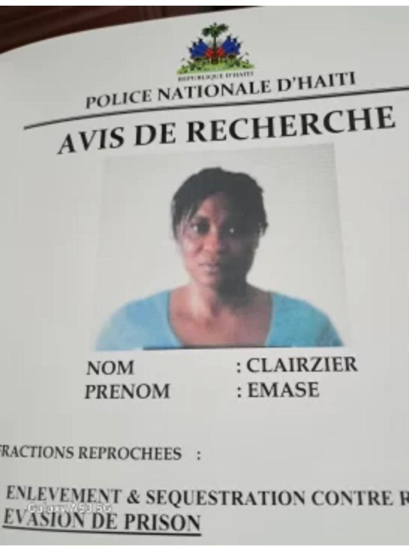 Fotografía muestra a peligrosa fugitiva haitiana que estaba siendo buscada por las autoridades de su país.
