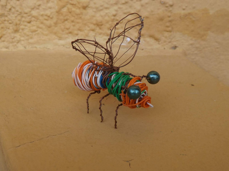 El proyecto GADARD son expertos en hacer figuras de animales con materiales reciclados.