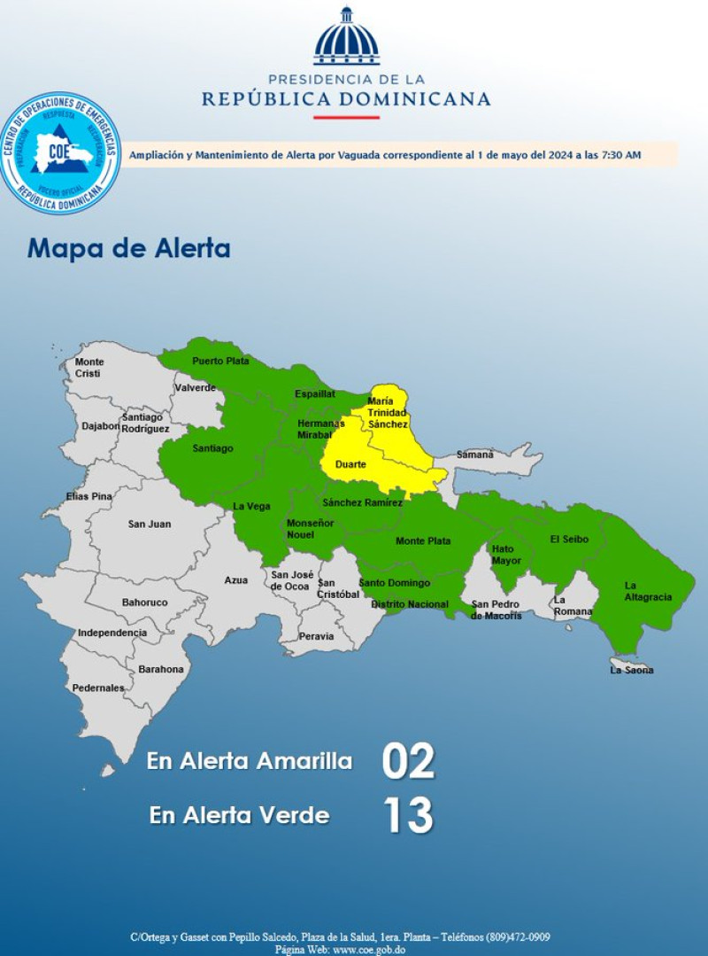 mapa de provincias el alerta