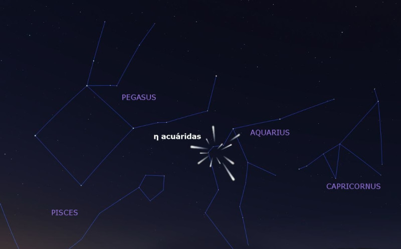 Lluvia de estrellas Eta Acuáridas serán visibles a partir de este cinco de mayo