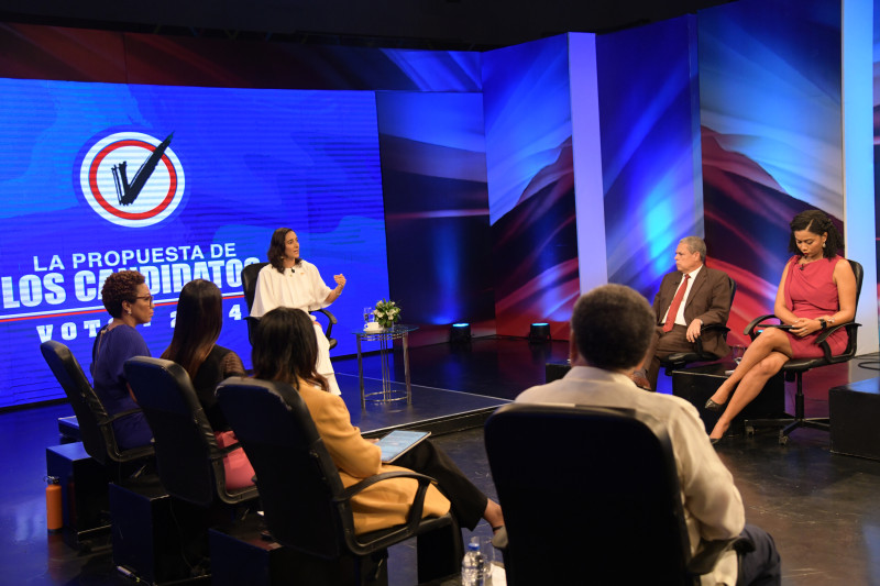La candidata presidencial del Partido Opción Democrática, Virginia Antares, participó en "La propuesta de los candidatos", del Grupo de Comunicaciones Corripio.