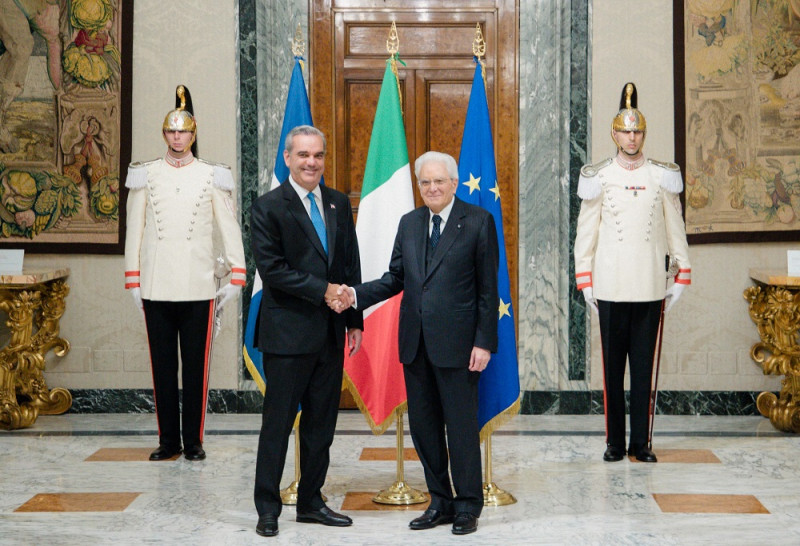 El presidente Abinader y el presidente de Italia, Sergui Mattarella, se reunieron la pasada semana en la nación europea