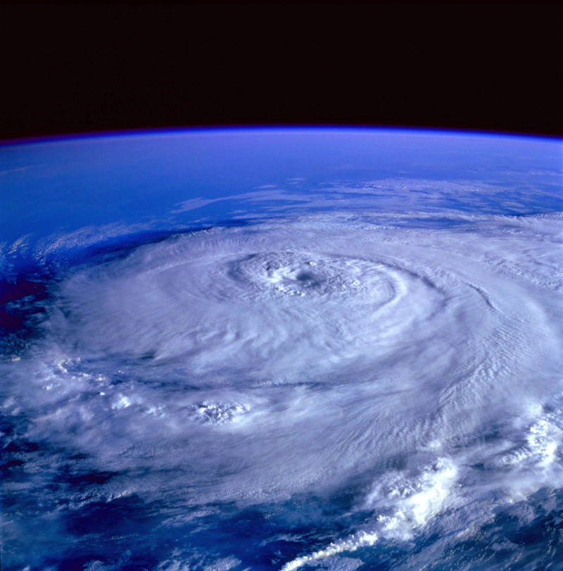 Fotografía muestra huracán.