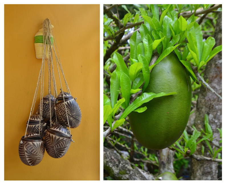 Macutos hechos con Crescentia cujete o higüero.