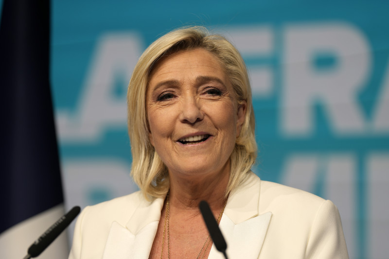 La líder de extrema derecha francesa Marine Le Pen