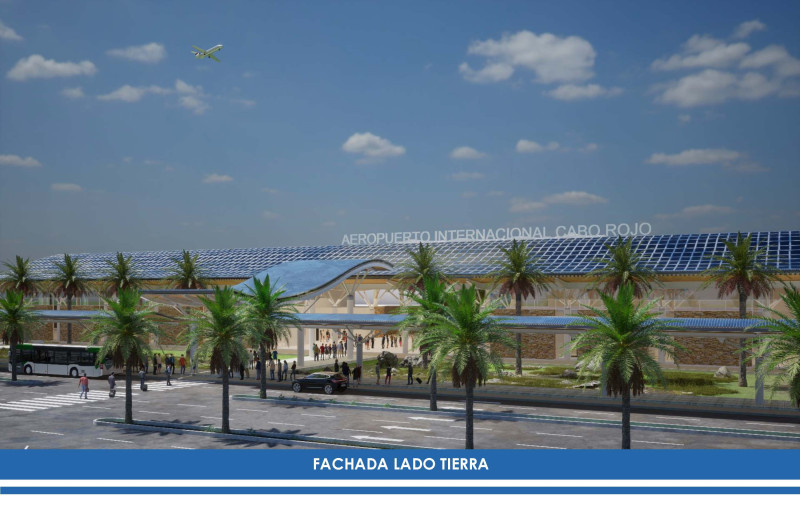 Fotografía muestra Aeropuerto Pedernales en fases de desarrollo.