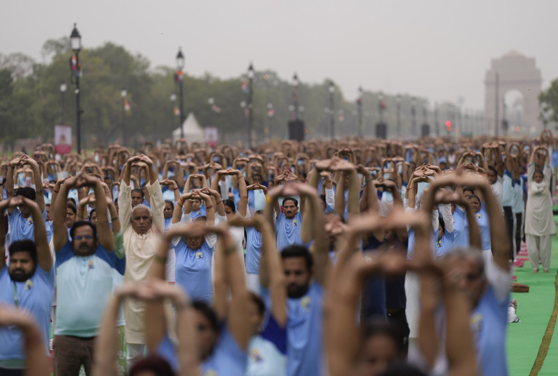 Día Internacional del Yoga en Nueva Delhi