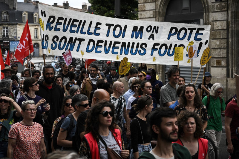 manifestación organizada en Francia