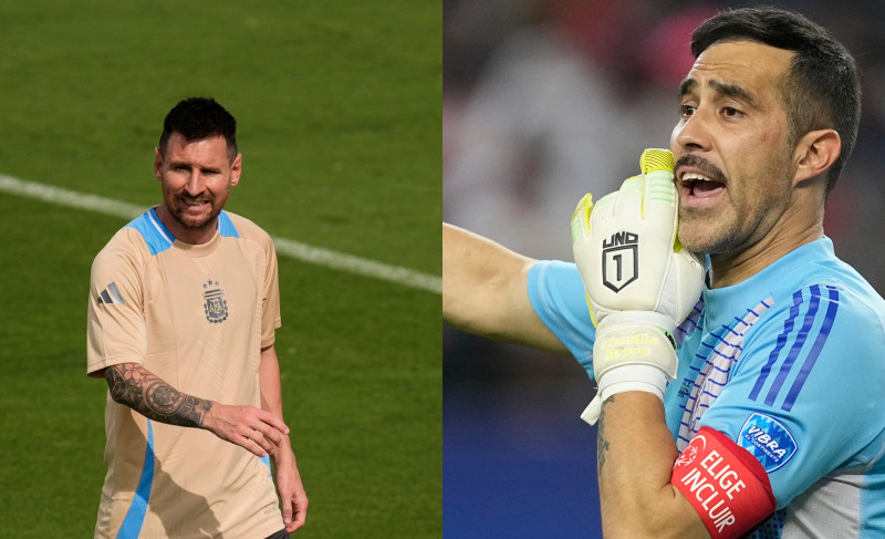 Leo Messi y Claudio Bravo