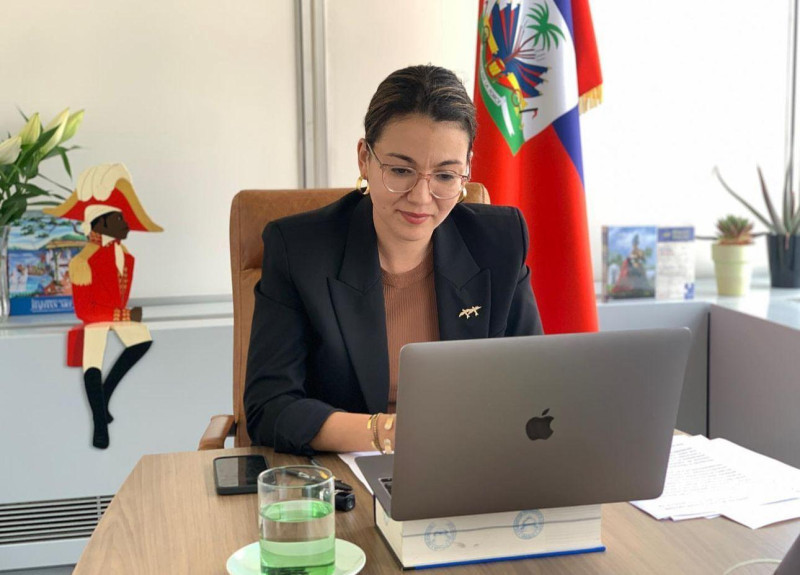 Dominique Dupuy habló en la primera sesión primaria de la OEA que se celebra en Luke, Panamá.