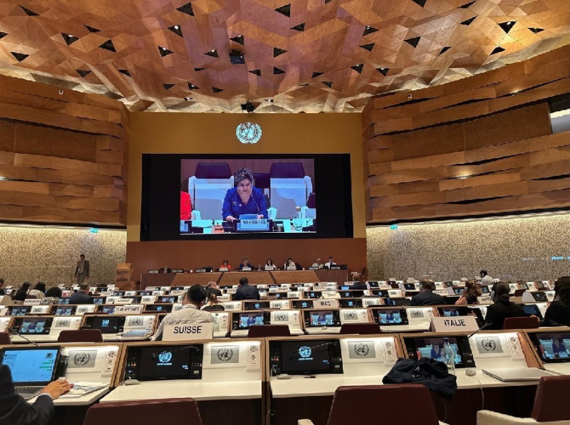 María Elena Vásquez Taveras, quien representó al país liderando el acto internacional.