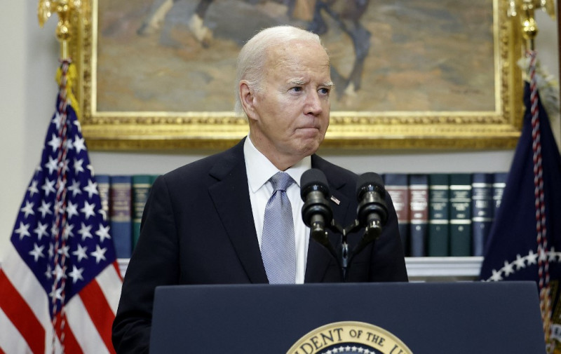 El presidente Joe Biden pronuncia un discurso sobre el intento de asesinato de Donald Trump, ayer.