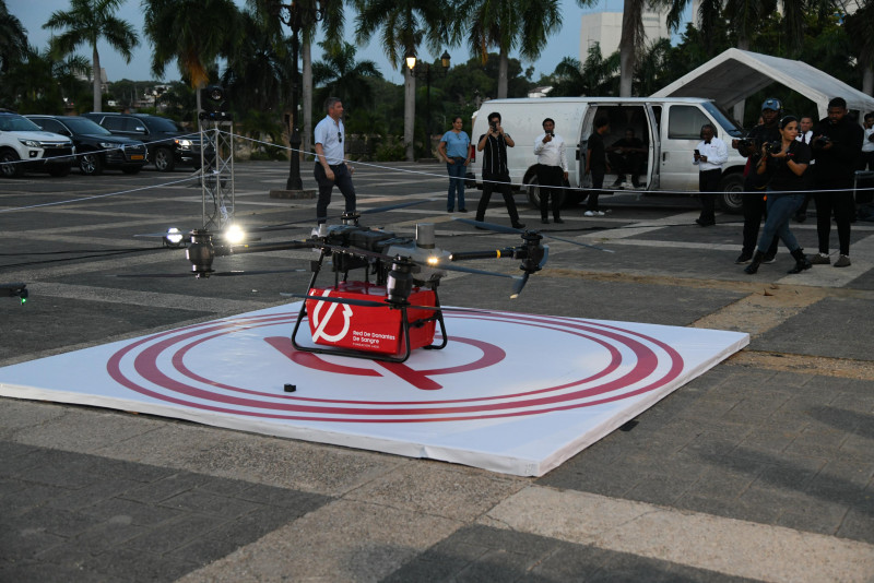 llegada del dron en la avenida españa