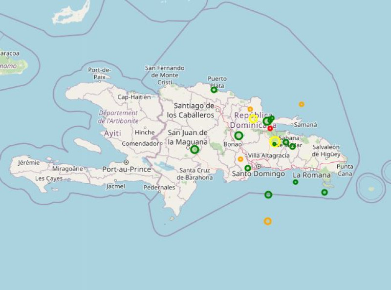 Temblores registrados este viernes en República Dominicana