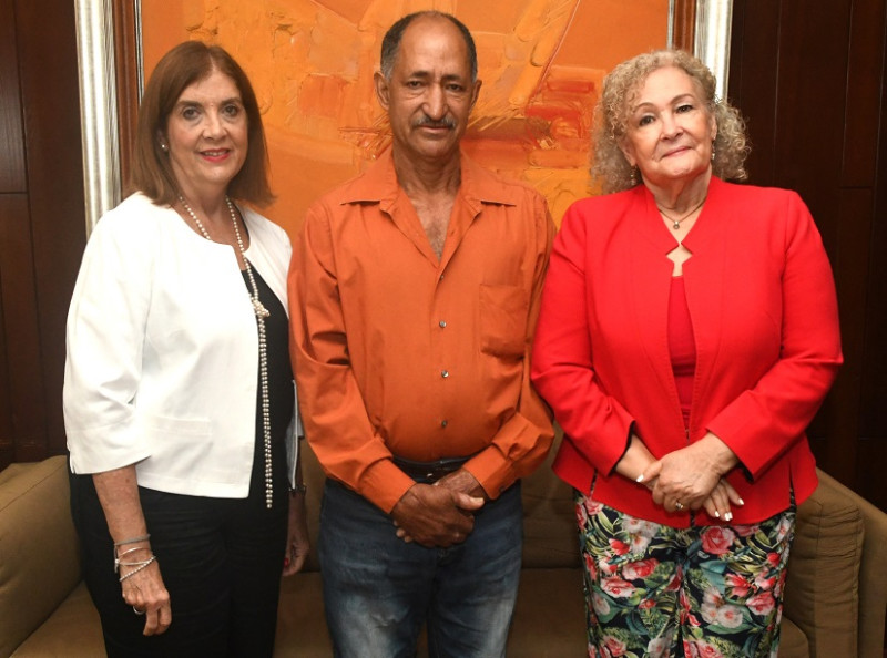 María Alicia Urbaneja, directora ambiental de la Fundación Propagás; Esteban Polanco e Yvonne Arias, coordinadora el Encuentro Verde.