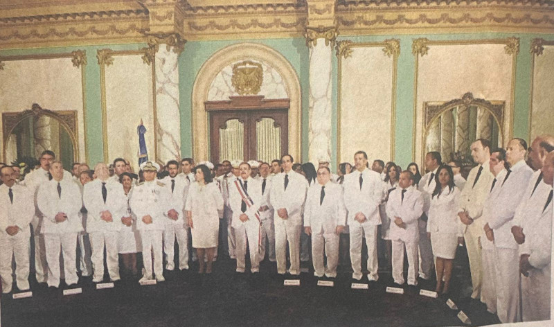 Danilo Medina al asumir su primer periodo como presidente del país.