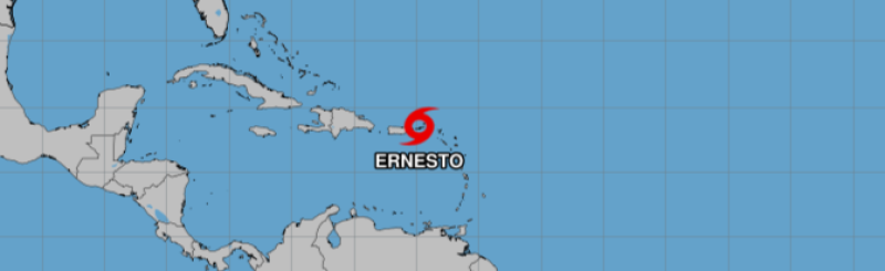 Ernesto se estaría convirtiendo en huracán mientras se aproxima a Puerto Rico