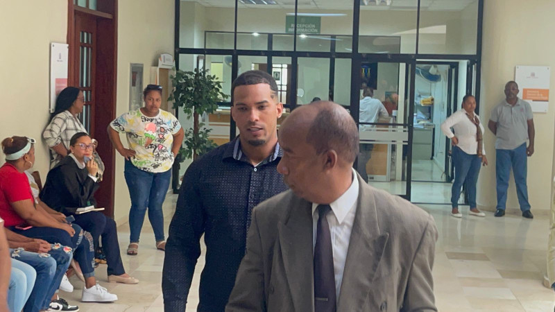 El pelotero Wander Franco en el Palacio de Justicia de Puerto Plata