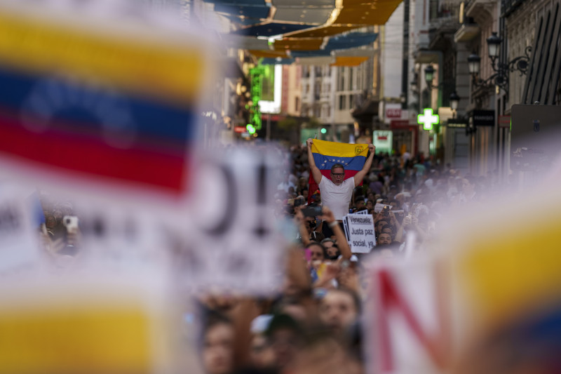 Protesta de venezolanos en Madrid