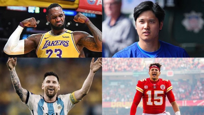 LeBron James, Shohei Ohtani, Lionel Messi y Patrick Mahomes lideran sus ligas como los mejor pagados por publicidad.