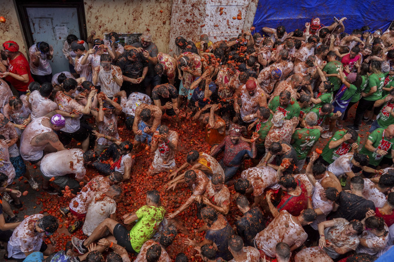 fiesta anual de la "Tomatina"