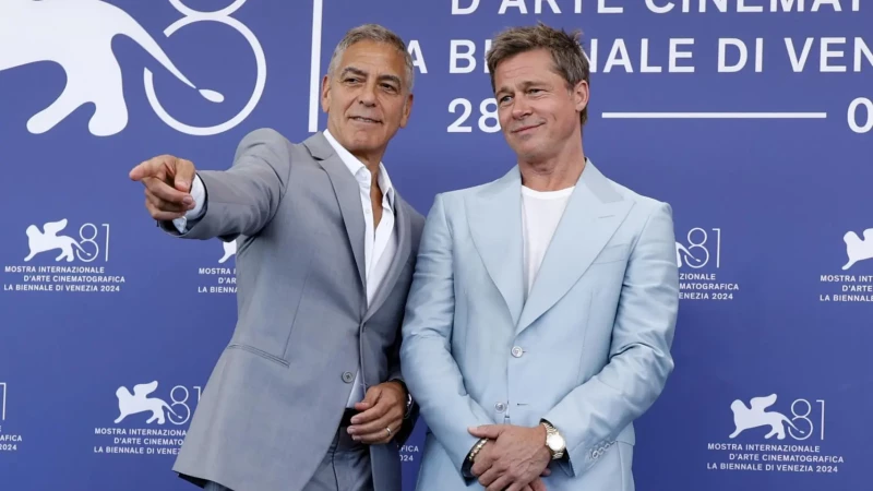 Brad Pitt y George Clooney  en Venecia