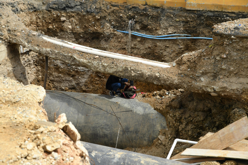 desaprensivo robaba los alambres que se encontraban en plena construcción