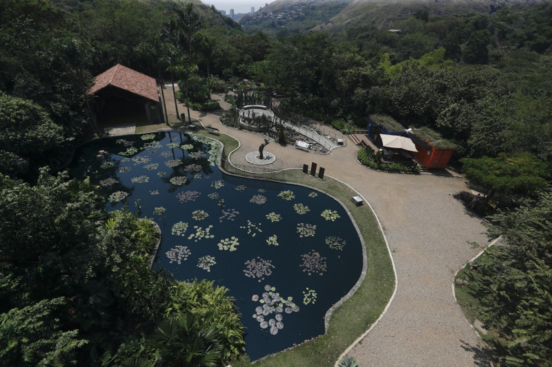 Fotografía aérea del Jardín Botánico de Cali, al suroeste de Colombia.