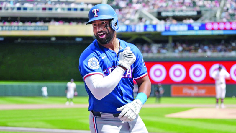 Ezequiel Durán, utility dominicano de los Rangers de Texas.