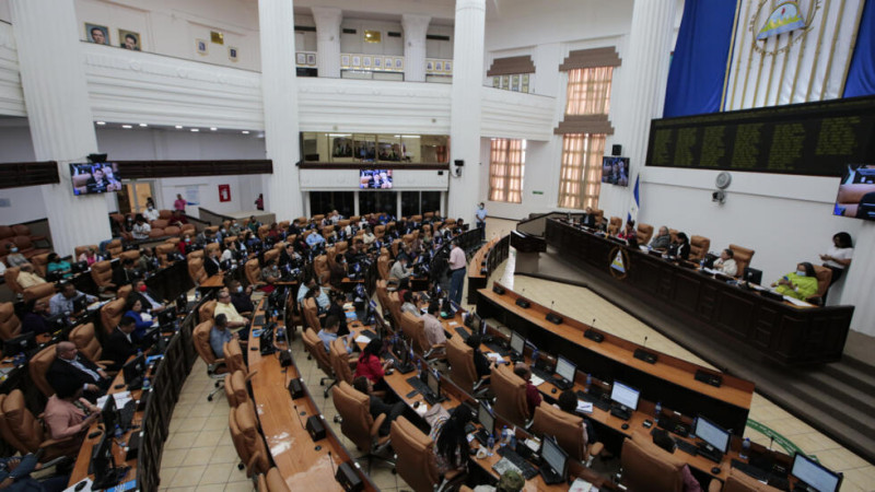 Asamblea Nacional de Nicaragua durante una sesión parlamentaria en Managua, el 14 de junio de 2022